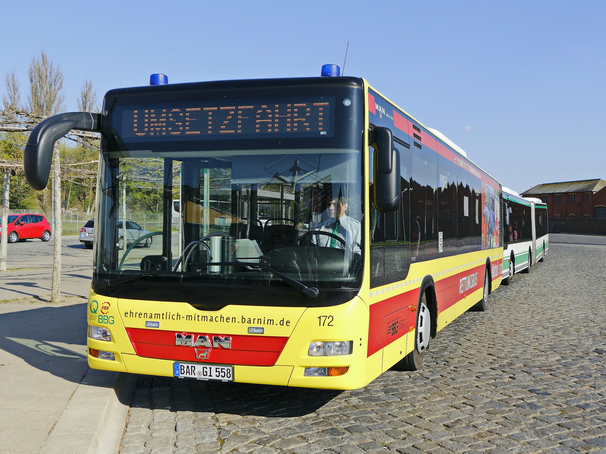 MAN Lion's City der Barnimer Busgesellschaft in Eberswalde auf dem Busbahnhof am 17. April 2019. 