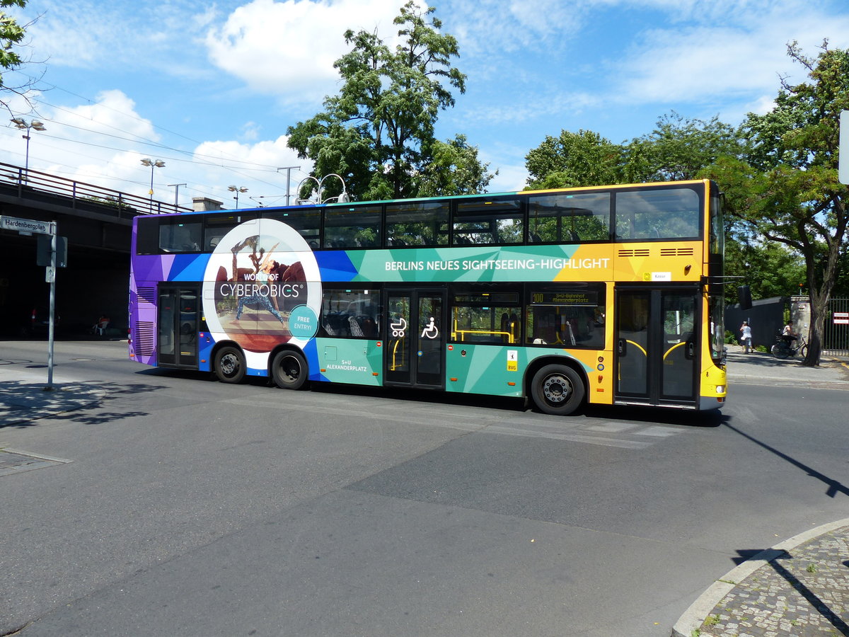 MAN Lion's City DD der BVG, Wagen '3318', Berlin im Juli 2016.