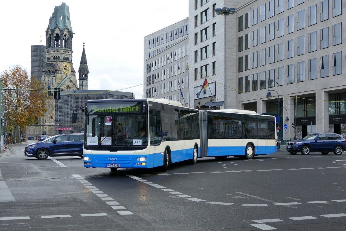 MAN Lion's City G_ H-RE 1255, 'RETOURS Busunternehmen'e.K. im SEV [S7] der S-Bahn Berlin. Berlin/Hardenbergplatz im November 2020.