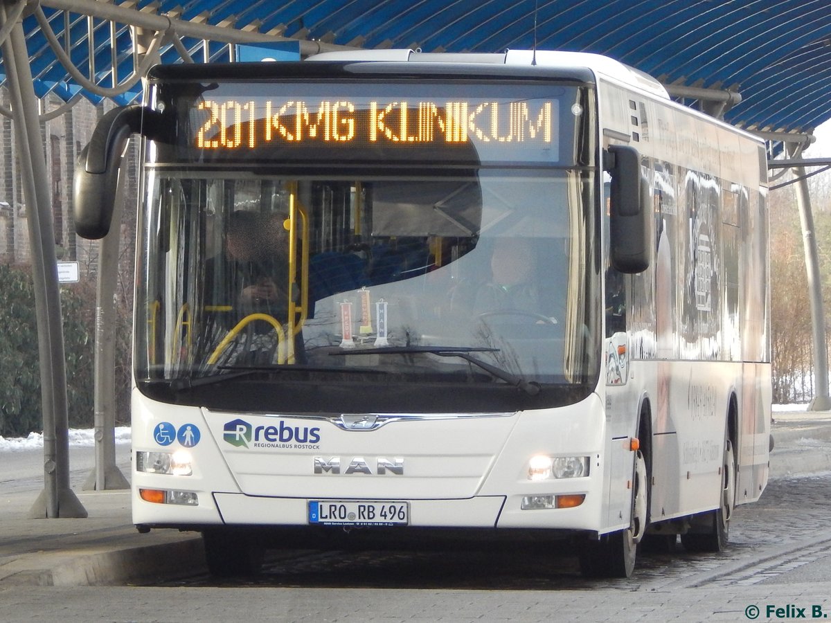 MAN Lion's City von Regionalbus Rostock in Güstrow am 18.01.2017