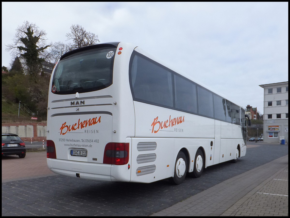 MAN Lion's Coach von Buchenau Reisen aus Deutschland im Stadthafen Sassnitz am 10.04.2014