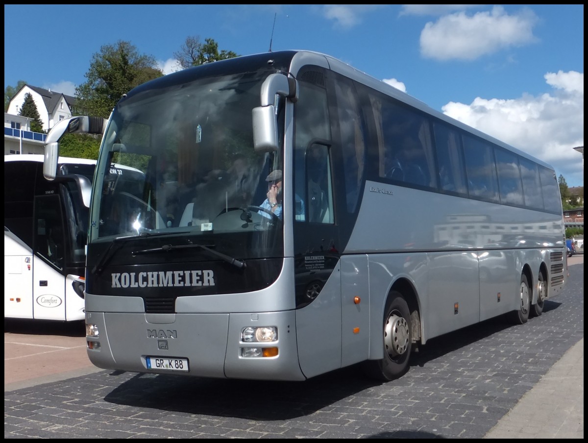 MAN Lion's Coach von Kolchmeier aus Deutschland im Stadthafen Sassnitz am 13.05.2014