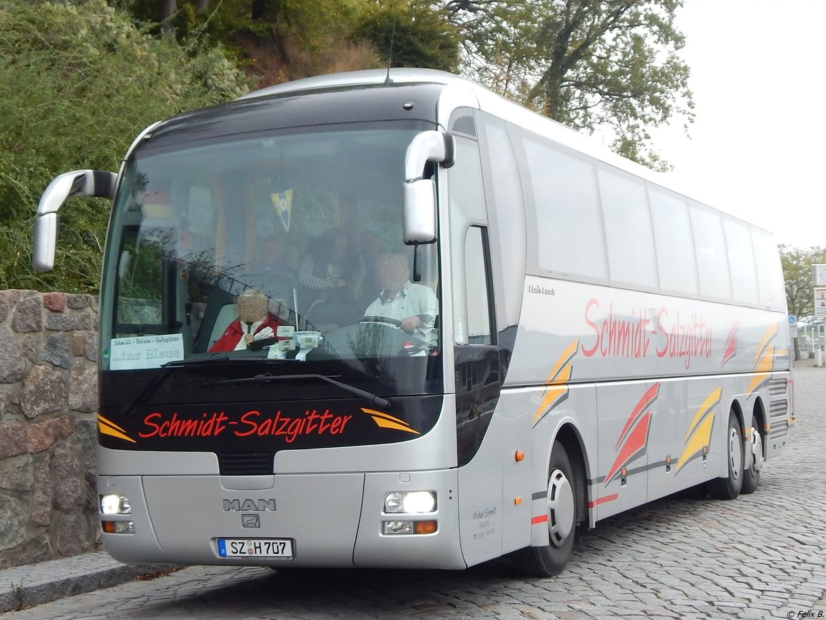 MAN Lion's Coach von Schmidt-Salzgitter aus Deutschland im Stadthafen Sassnitz am 25.10.2014