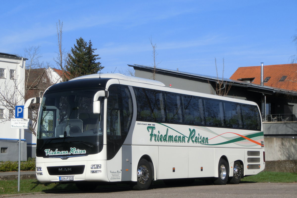 MAN Lion's Coach Supreme von Friedmann Reisen im März 2019 in Bad Bergzabern