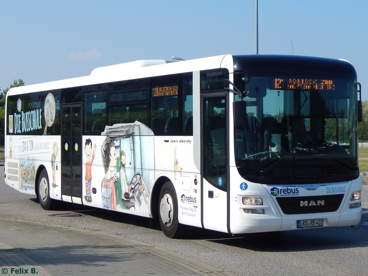 MAN Lion's Intercity von Regionalbus Rostock in Rostock am 14.09.2016