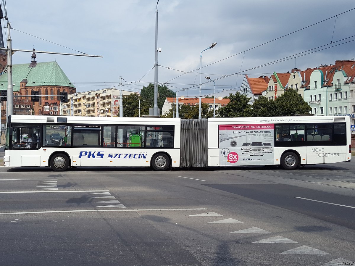 MAN Niederflurbus 2. Generation von PKS Szczecin aus Polen in Stettin am 26.07.2016
