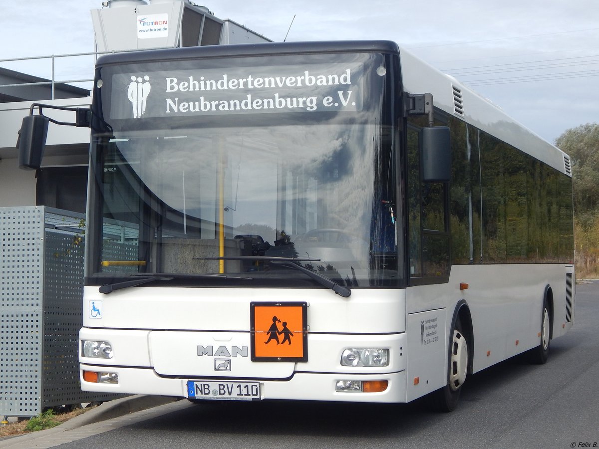 MAN Niederflurbus 2. Generation/Göppel vom Behindertenverband Neubrandenburg in Neubrandenburg am 26.09.2018