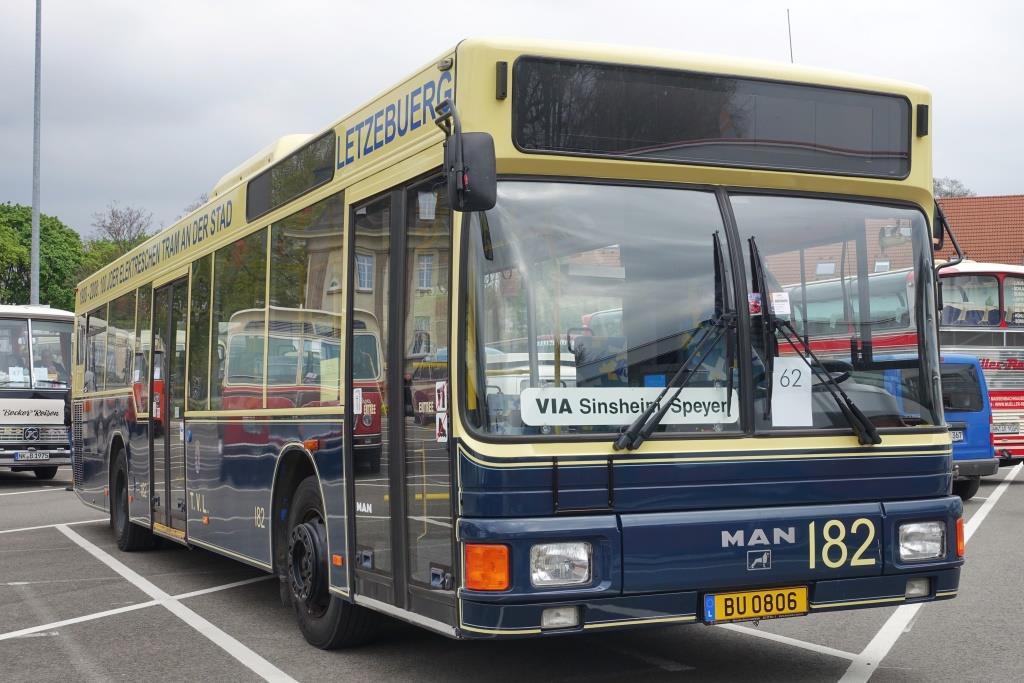 MAN NL 202 Bj. 1999 Luxembourg, 5. Europatreffen historischer Omnibusse in Speyer 22.04.2017