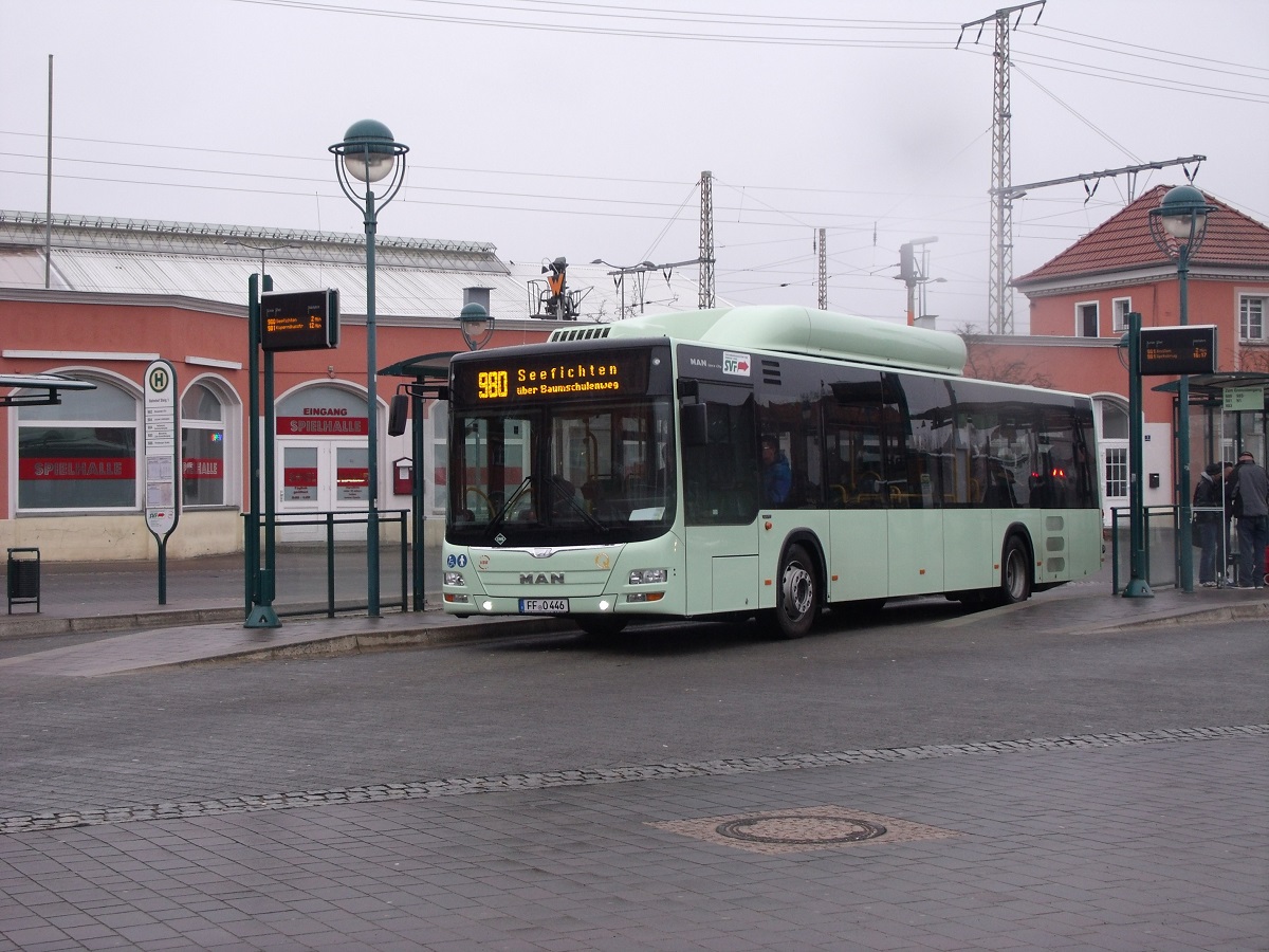 MAN NL 313 Lion´s City CNG - FF O 446 - Frankfurt (Oder), Bahnhof - am 23-Februar-2015