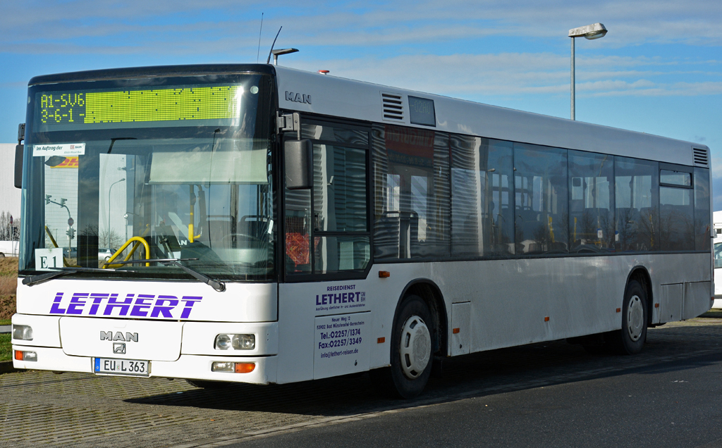 MAN Stadtbus  Lethert , EU-L 363 in Euskirchen - 29.01.2015