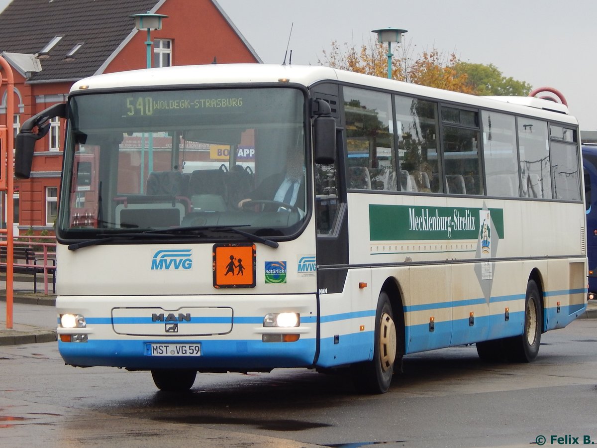 MAN ÜL 313 der MVVG in Neubrandenburg am 21.10.2016