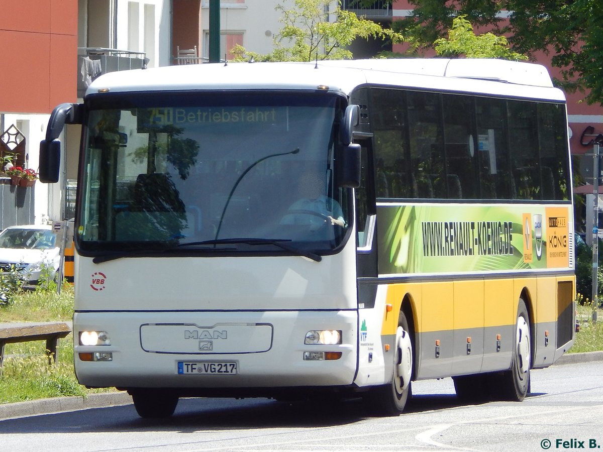 MAN ÜL 313 der Verkehrsgesellschaft Teltow-Fläming in Potsdam am 07.06.2016