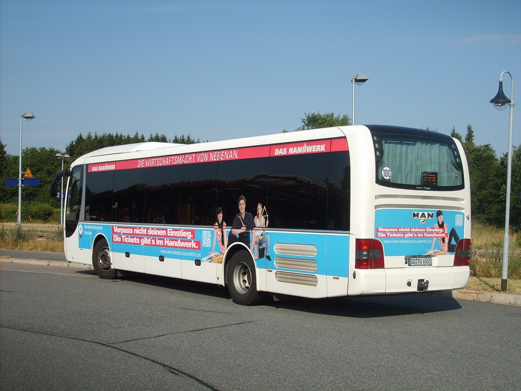 MAN ÜL 364 Lion´s Regio - DD RV 6501 - Wagen 6501 - in Kurort Altenberg, am Bahnhof - am 11-August-2015