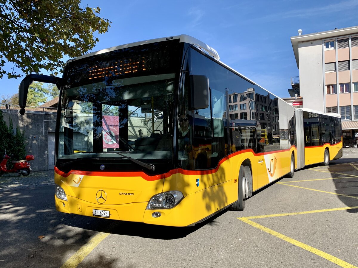 MB C2 G '11550'  AG 6092  vom PU Wicki Transport, Zufikon am 18.10.21 bei Bremgarten Obertor.