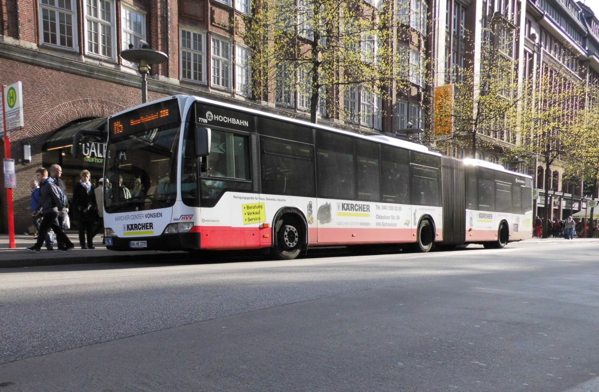 MB Citaro Facelift G HHA 7709 auf Linie M5 auf der Mönckebergstr. am 2.5.15