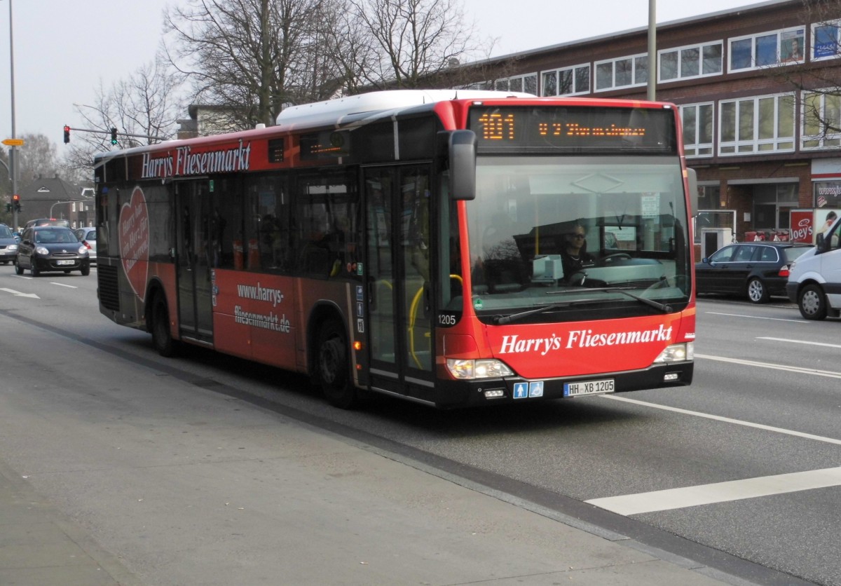 MB Citaro Facelift HHA 1205 auf Linie 181 am Eidelstedter Platz, 10.4.15