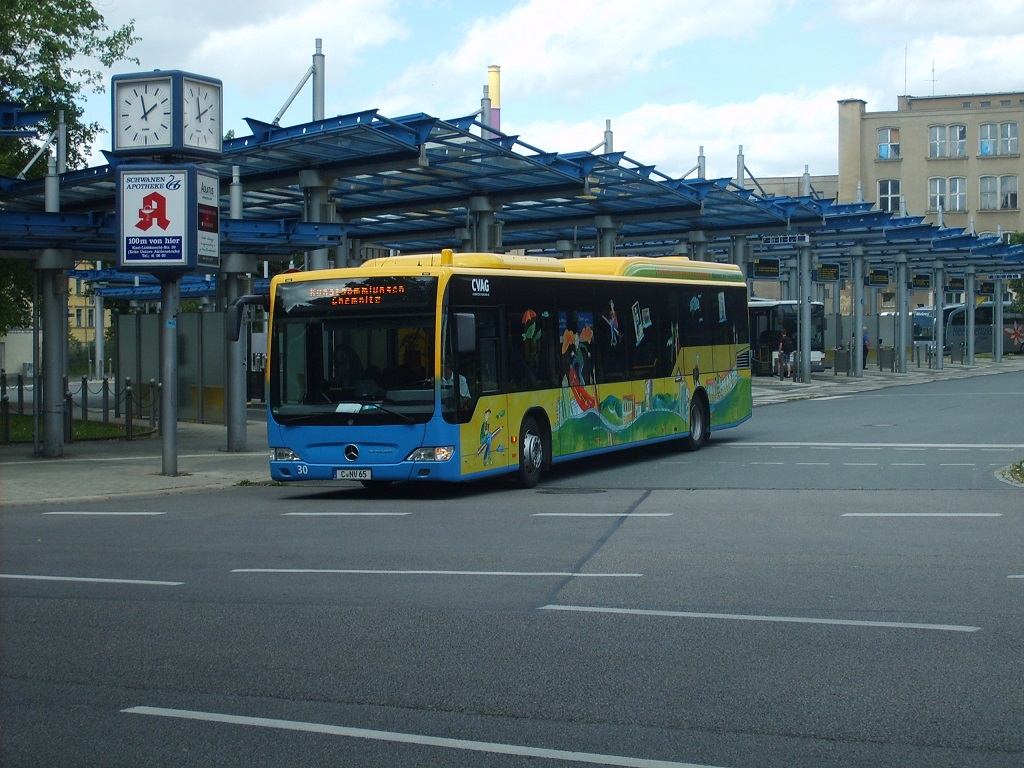 MB O 530 II LE MÜ - C NV 65 - Wagen 30 - in Chemnitz, Omnibusbahnhof (Georgstraße) - am 8-Juli-2015