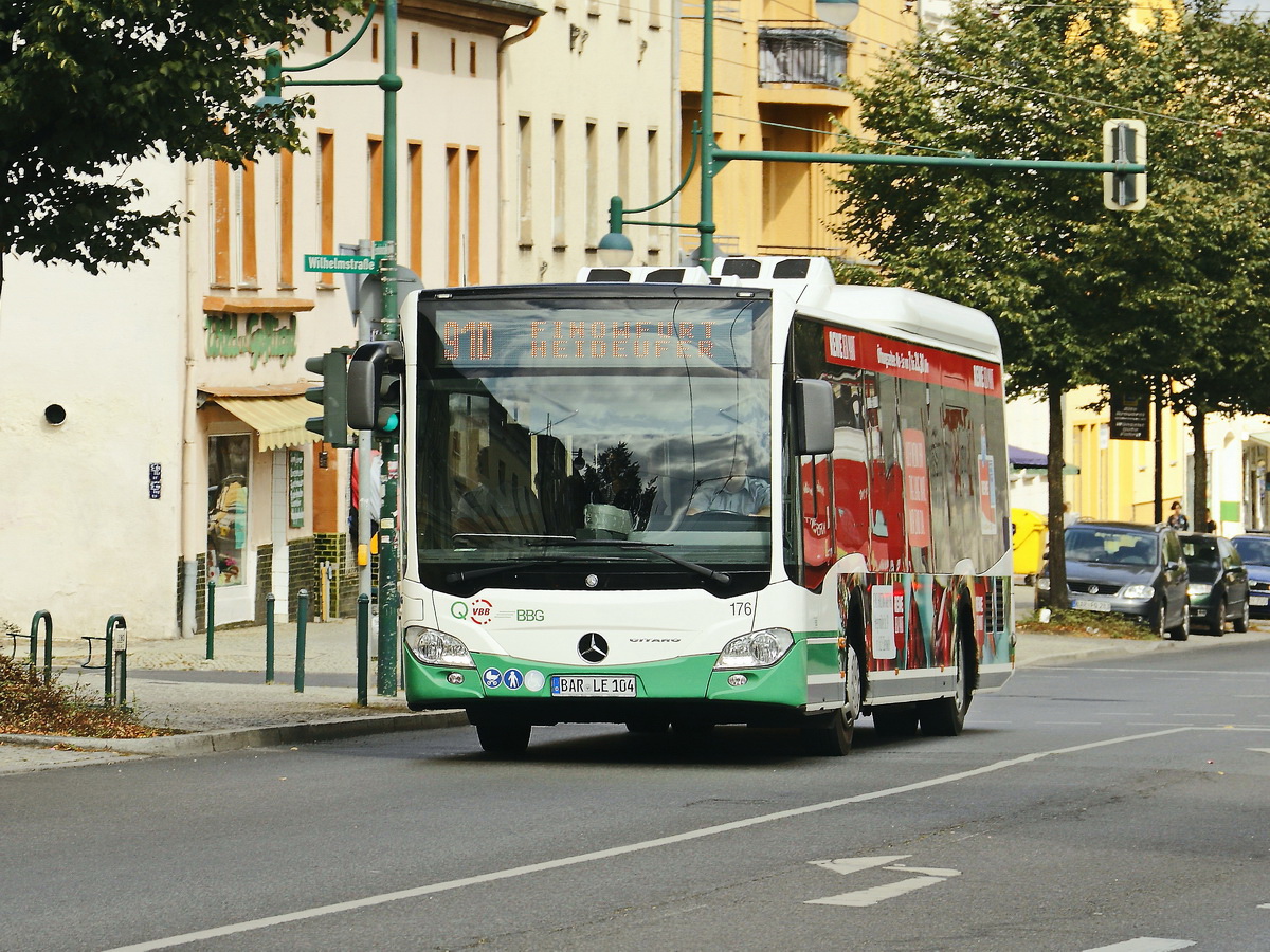 Mercedes-Benz Citaro II Nr.176 der Barnimer Busgesellschaft in Eberswalde am 15. August 2018.
