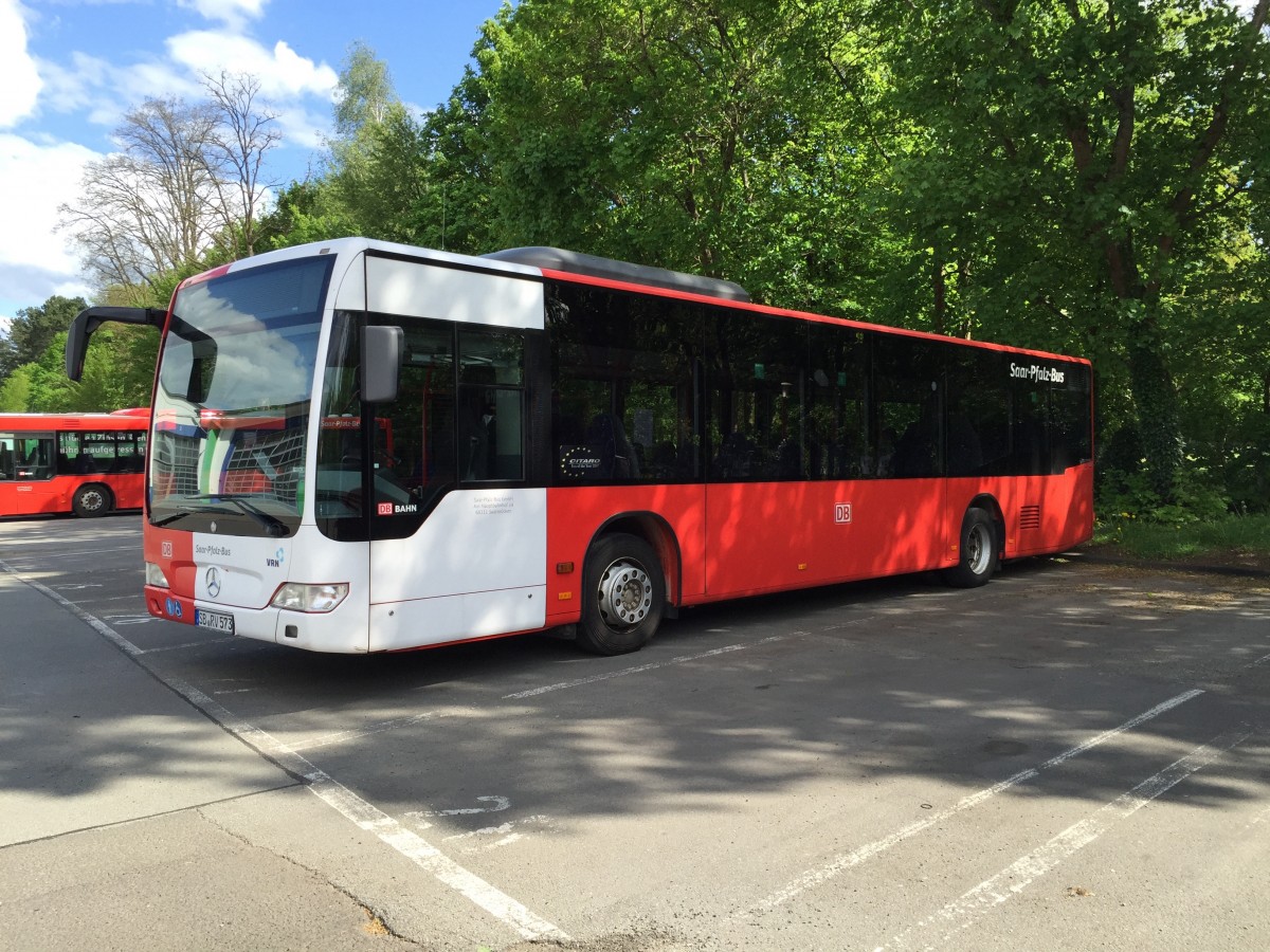 Mercedes-Benz Citaro Ü Facelift von Saar-Pfalz-Bus (SB-RV 573). Aufgenommen am 6. Mai 2015.