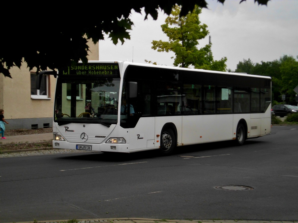 Mercedes-Benz O 530 I (Citaro) auf der Linie 131 nach Sondershausen am Bahnhof Mühlhausen.(19.08.2015)
