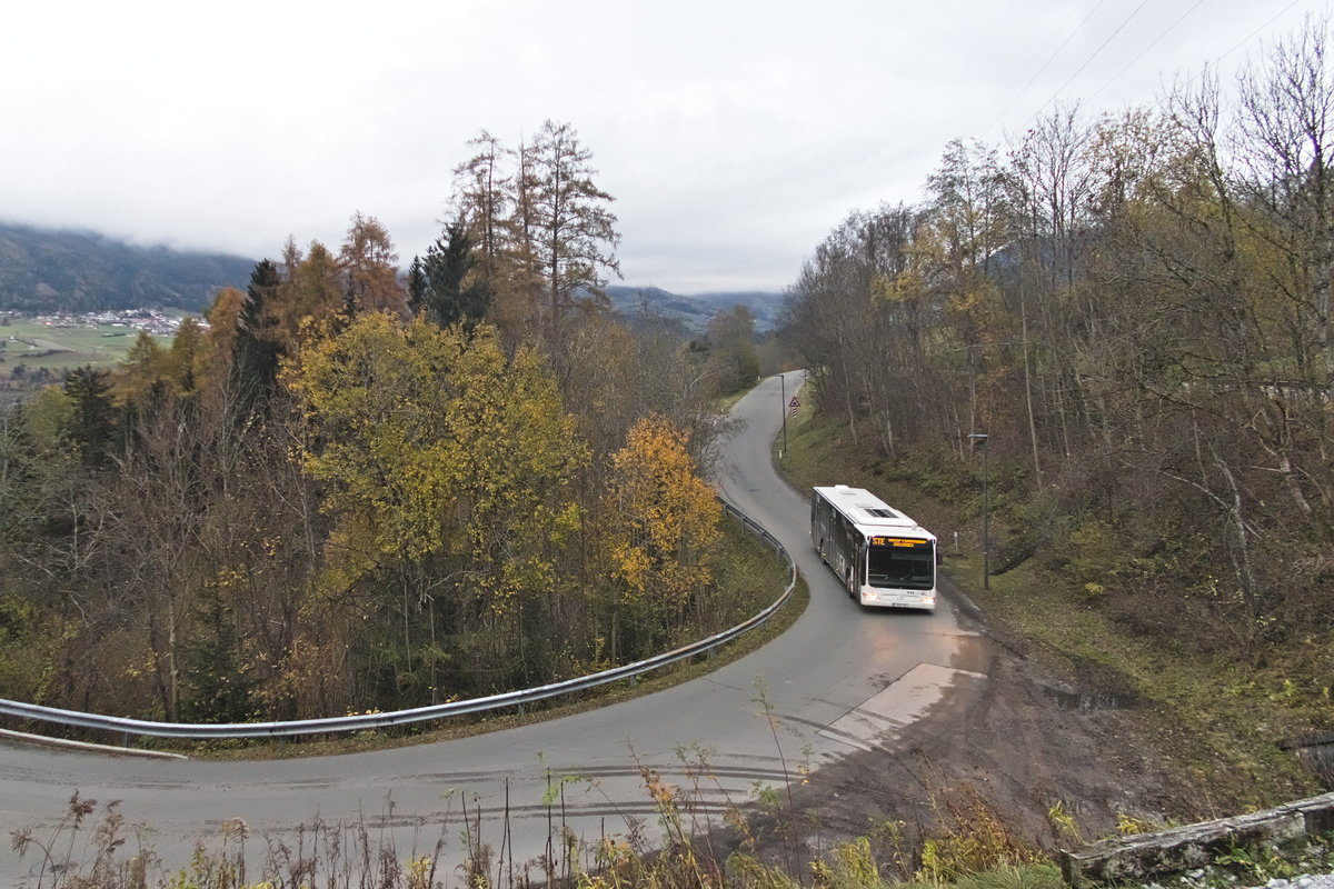 Mercedes-Benz O 530 II (Citaro Facelift)  der Innsbrucker Verkehrsbetriebe (Bus Nr. 617) als Schienenersatzverkehr für die Stubaitalbahn/Linie STE bei Außerkreith. Aufgenommen 4.11.2020.