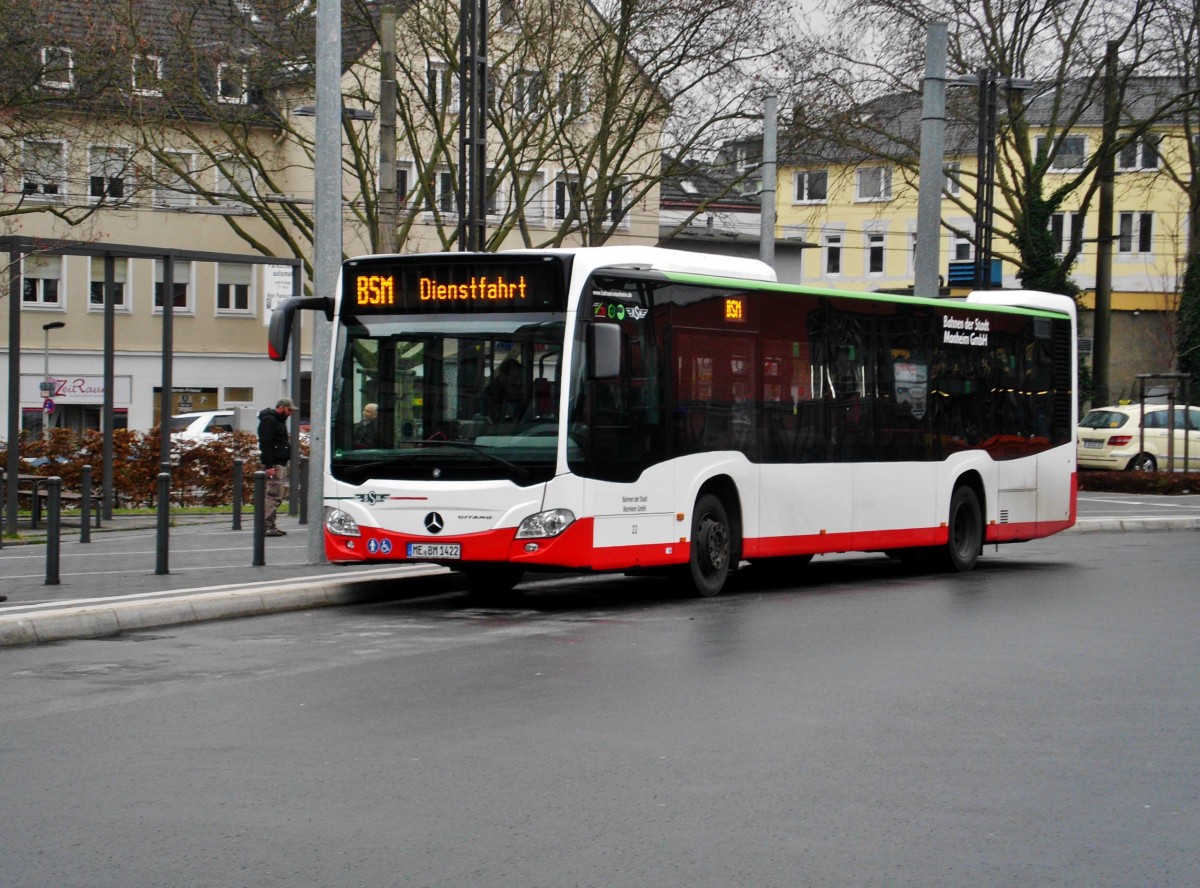 Mercedes-Benz O 530 III (Citaro 2. Generation) auf der Linie 791 nach Monheim Mona Mare am Hauptbahnhof Solingen.(9.12.2014)
