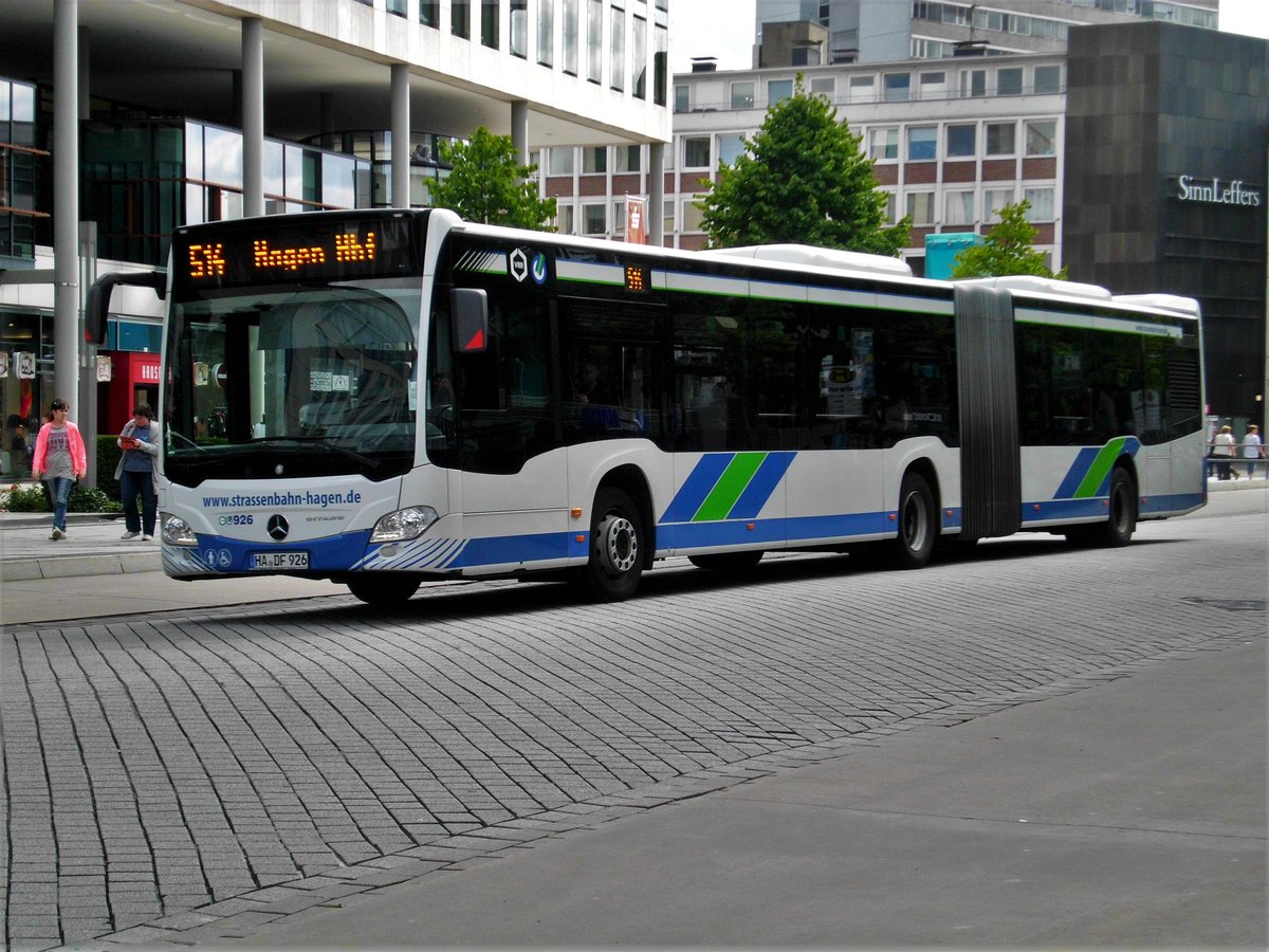 Mercedes-Benz O 530 III (Citaro 2. Generation) auf der Linie 514 nach Hagen Hauptbahnhof an der Haltestelle Sparkassenkarree/Stadtmitte.(13.7.2017)
