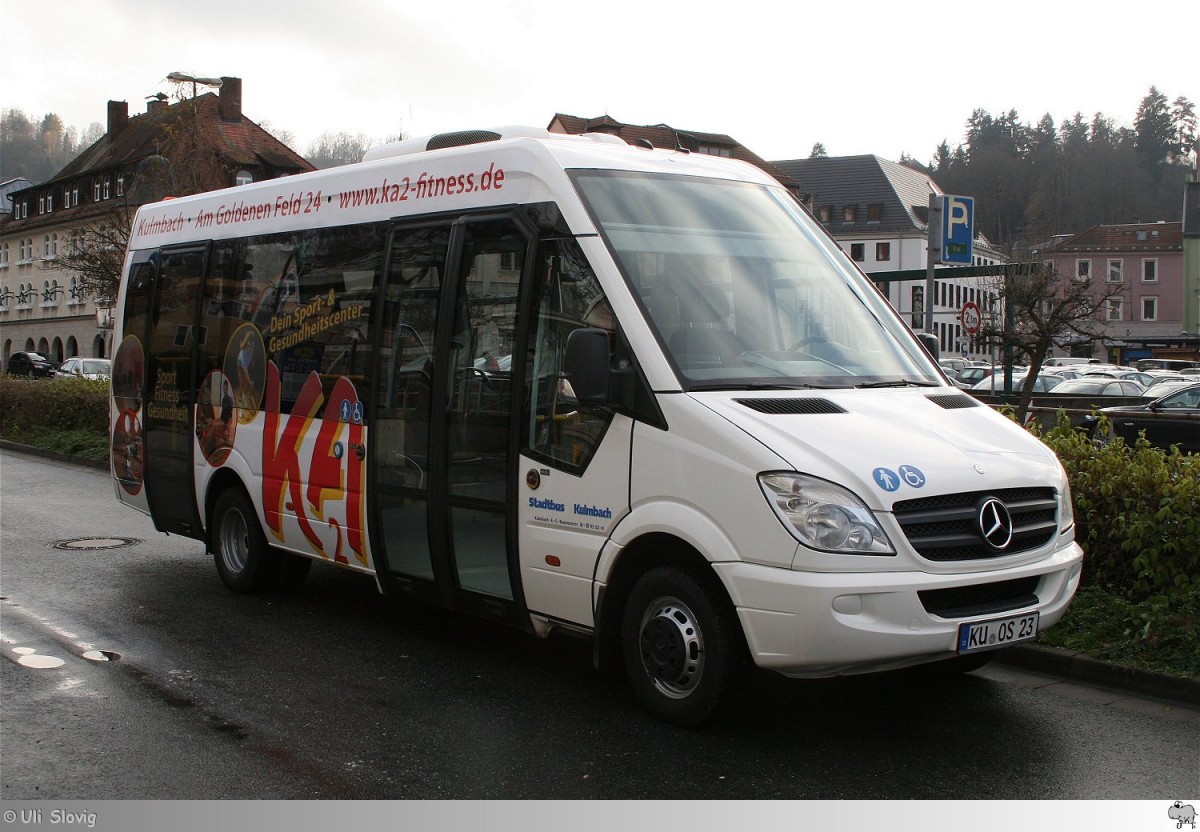 Mercedes Benz Sprinter City  Stadtbus Kulmbach , aufgenommen am 1. Dezember 2013.