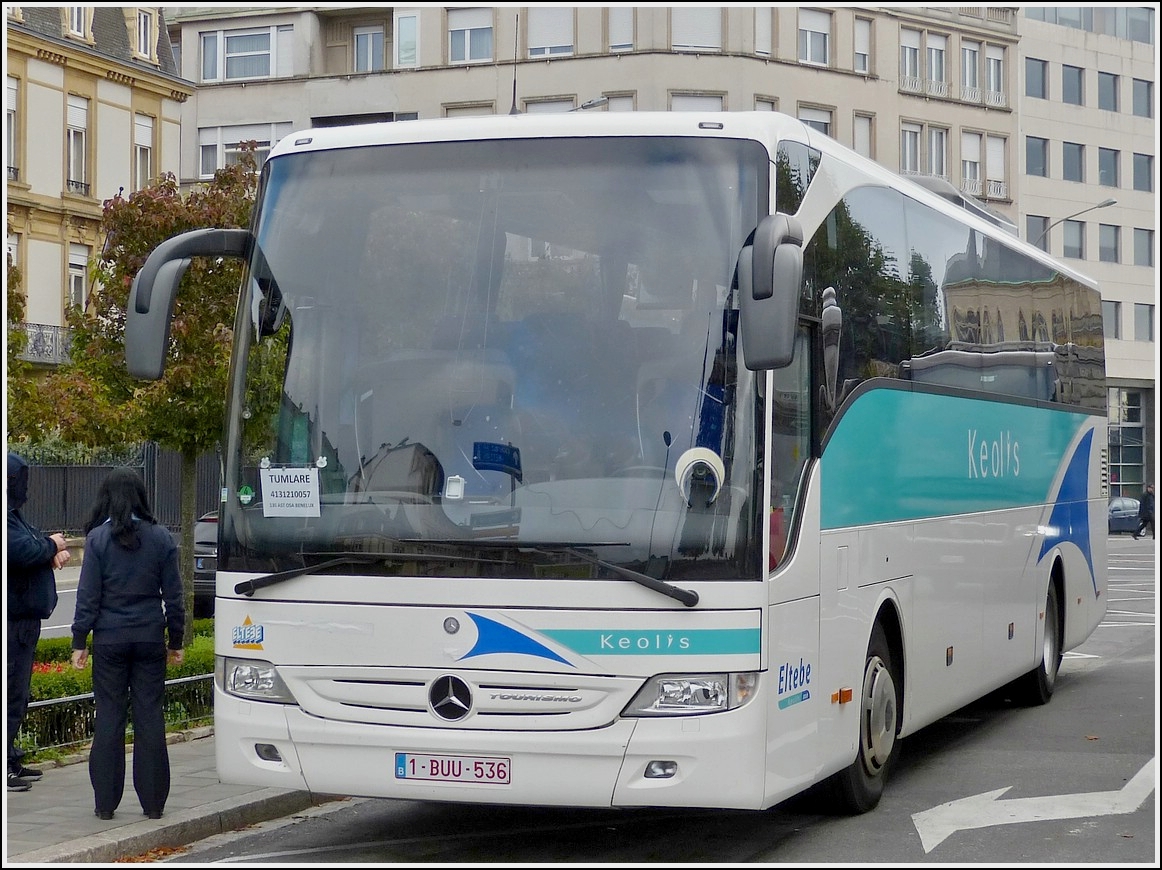Mercedes Benz Tourismo, aufgenommen in der Stadt Luxemburg am 12.10.2013.