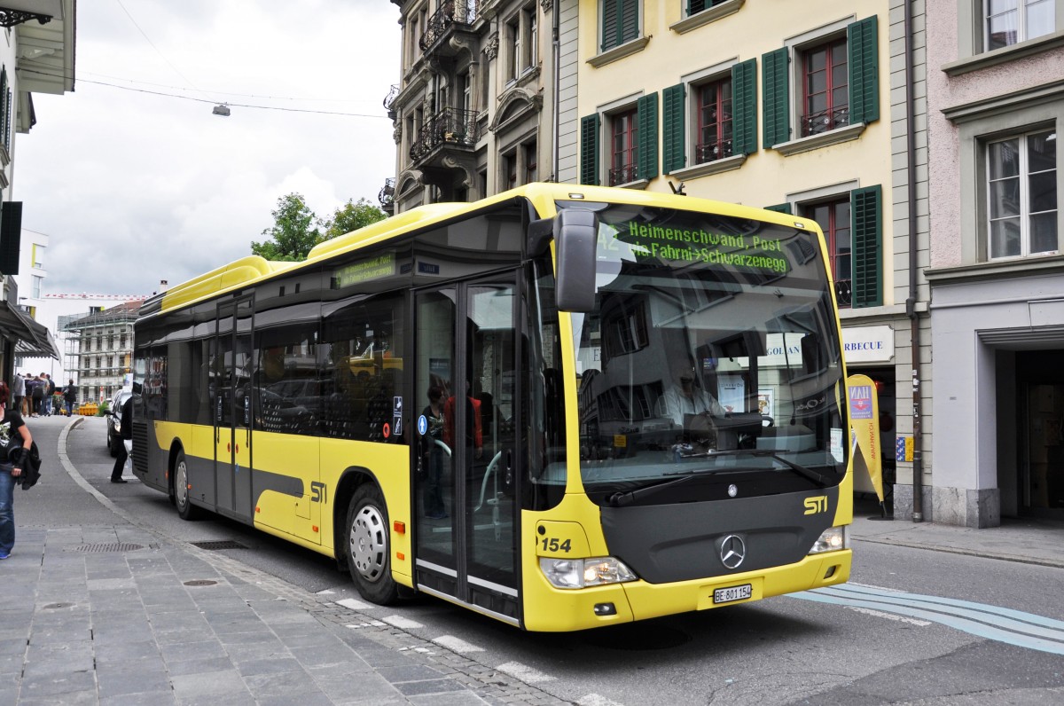 Mercedes Citaro 154 auf der Linie 42 bei der Marktgasse in Thuin. Die Aufnahme stammt vom 29.07.2014.