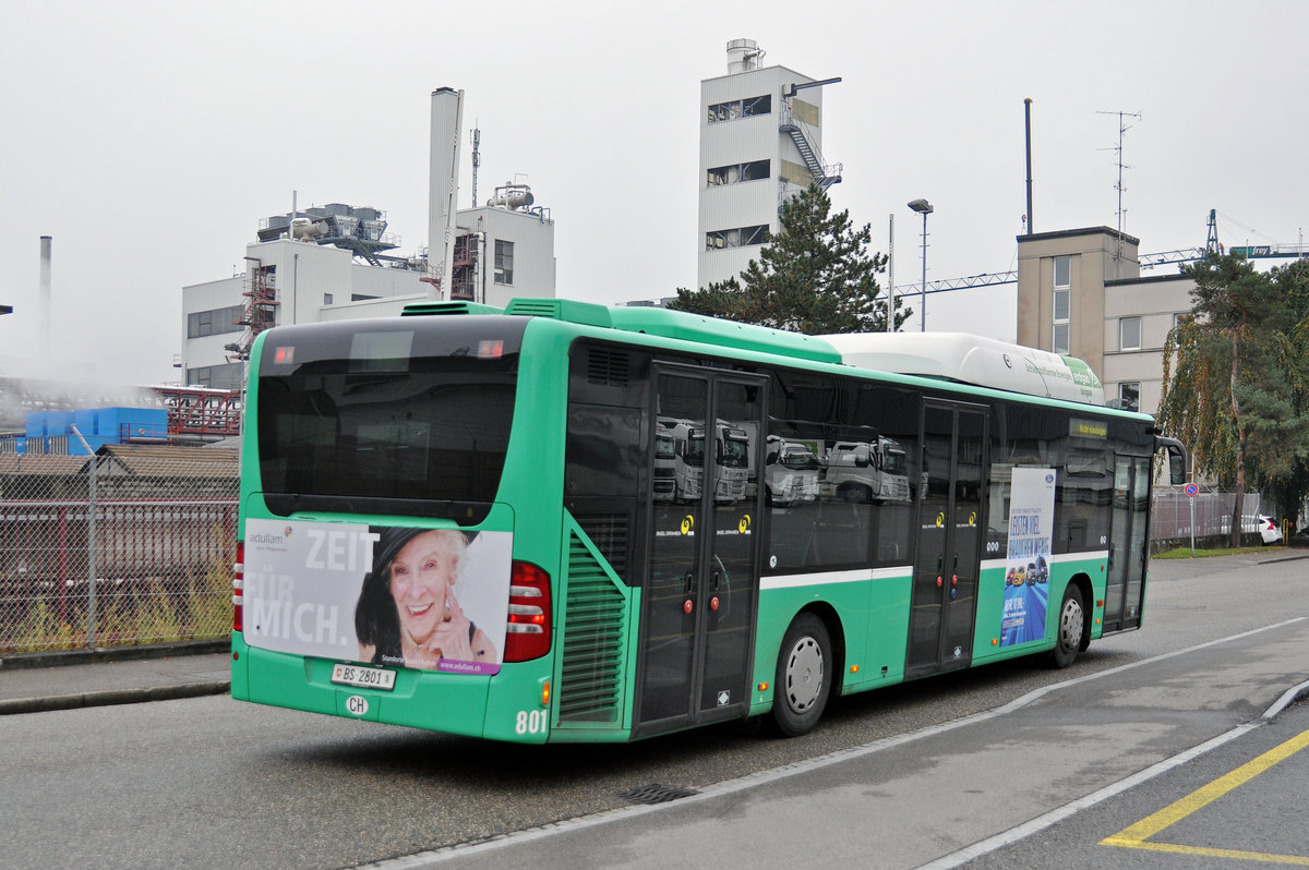 Mercedes Citaro 801 ist mit der Fahrschule unterwegs. Hier fährt der Bus zur Haltestelle Kästeli. Die Aufnahme stammt vom 26.10.2016.