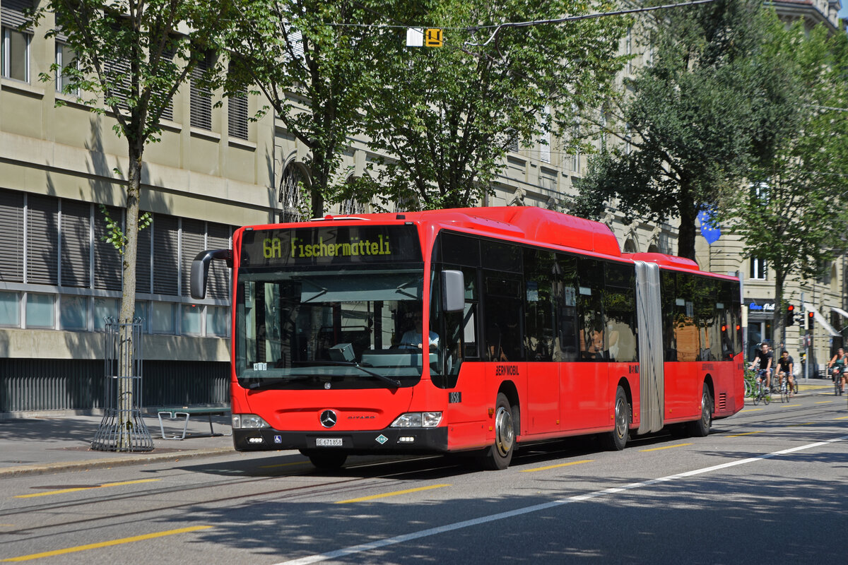 Mercedes Citaro 844, auf der Tramersatzlinie 6A, fährt durch die Bundesgasse. Die Aufnahme stammt vom 21.08.2021.
