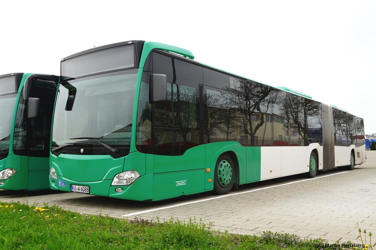 Mercedes Citaro C2 G  Wöhrle  für Schienenersatzverkehr, vormals Graz Linien, Oberderdingen April 2024