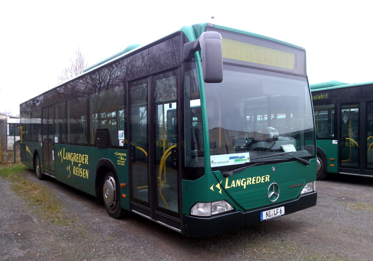 Mercedes Citaro der Firma Langreder, abgestellt in Steimbke. Fahrzeug fährt im Auftrag der RegioBus Hannover. Aufgenommen am 01.12.2014