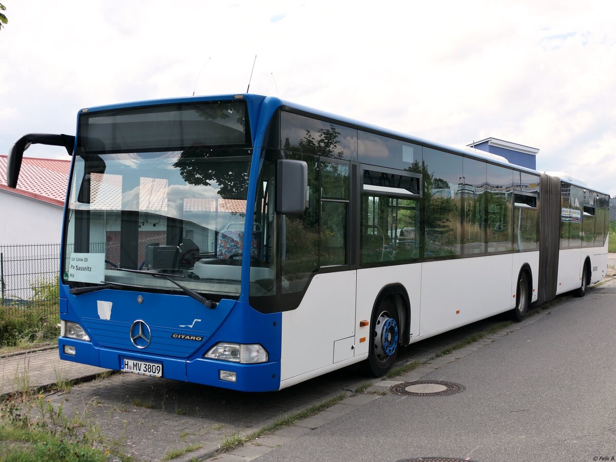 Mercedes Citaro I von Miabus aus Deutschland (exex Pinneberger Verkehrsgesellschaft, ex VHH PI-VG 650) im Gewerbegebiet Sassnitz am 08.08.2021