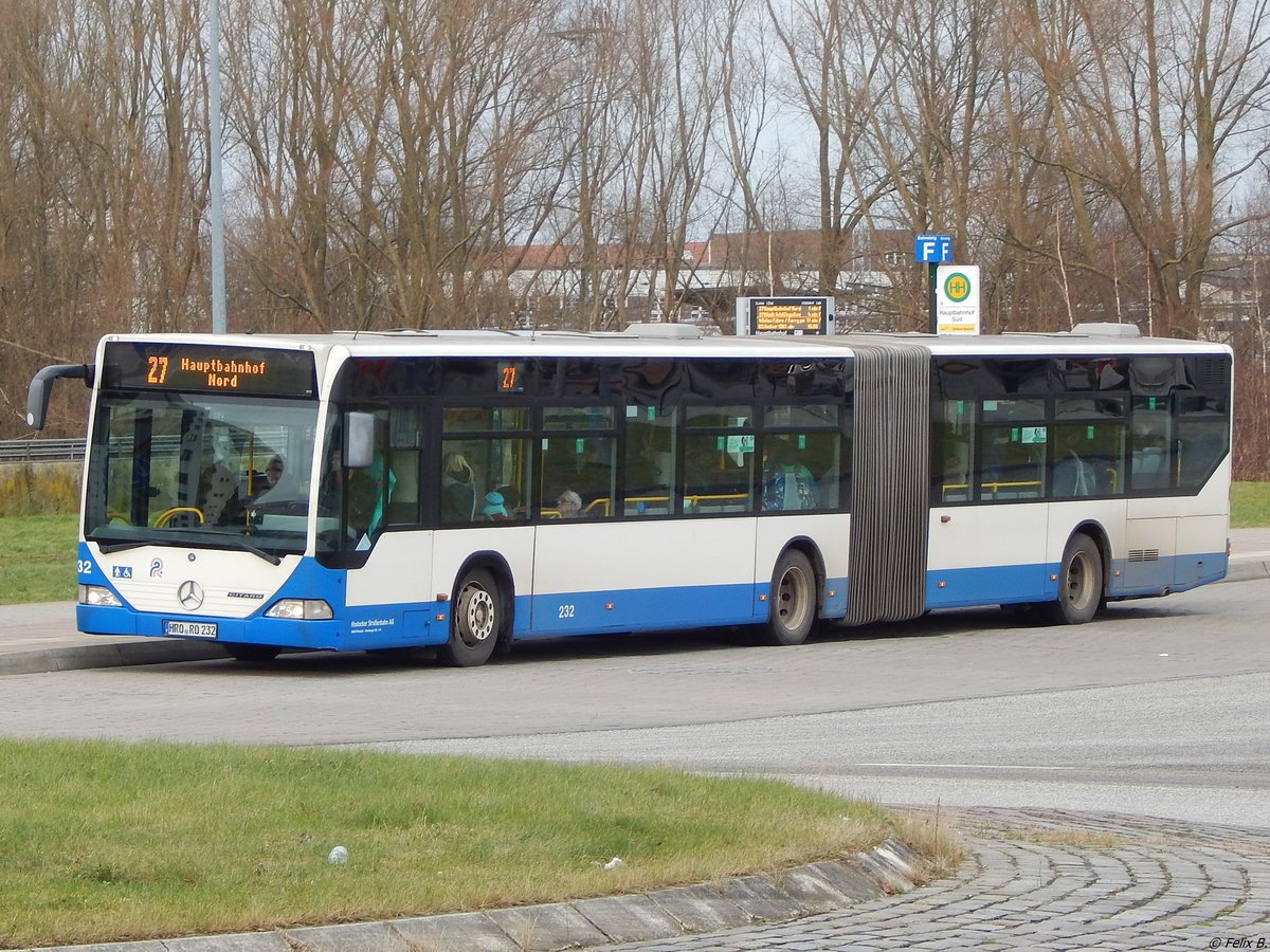Mercedes Citaro I der Rostocker Straßenbahn AG in Rostock am 25.01.2018