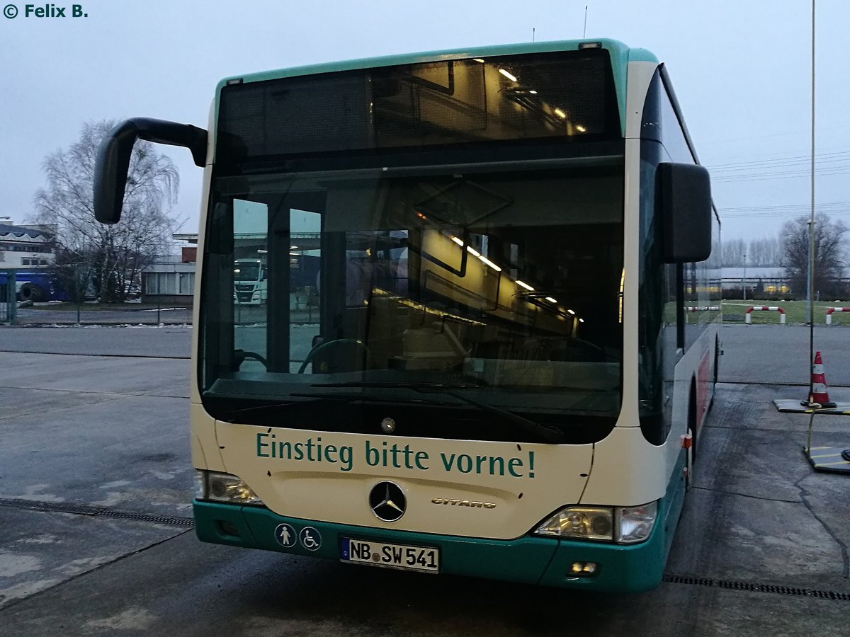 Mercedes Citaro II der Neubrandenburger Verkehrsbetriebe in Neubrandenburg am 25.01.2017