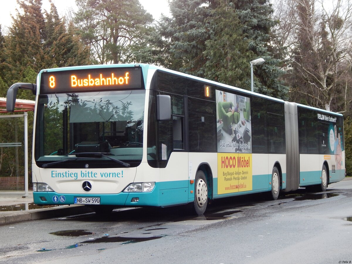 Mercedes Citaro II der Neubrandenburger Verkehrsbetriebe in Neubrandenburg am 17.03.2019