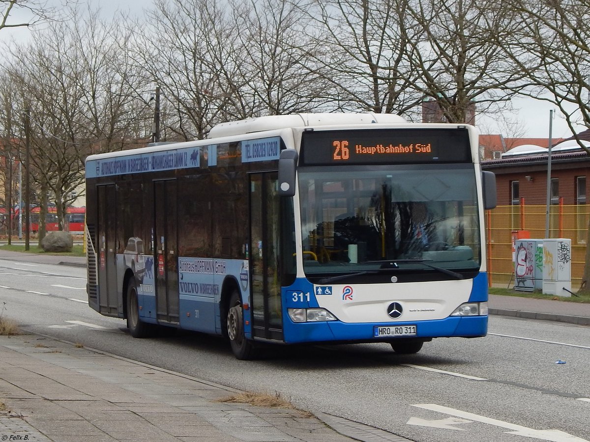 Mercedes Citaro II der Rostocker Straßenbahn AG in Rostock am 25.01.2018