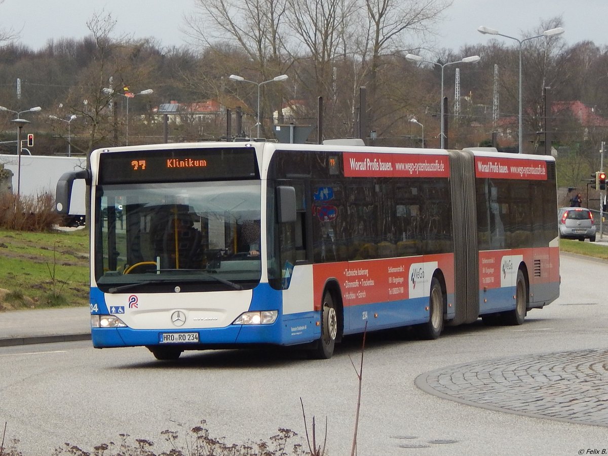 Mercedes Citaro II der Rostocker Straßenbahn AG in Rostock am 25.01.2018
