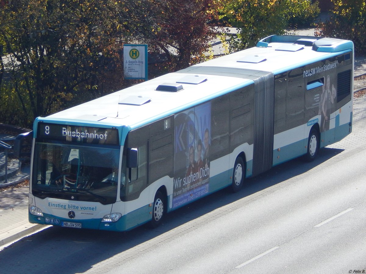 Mercedes Citaro III der Neubrandenburger Verkehrsbetriebe in Neubrandenburg am 12.10.2018