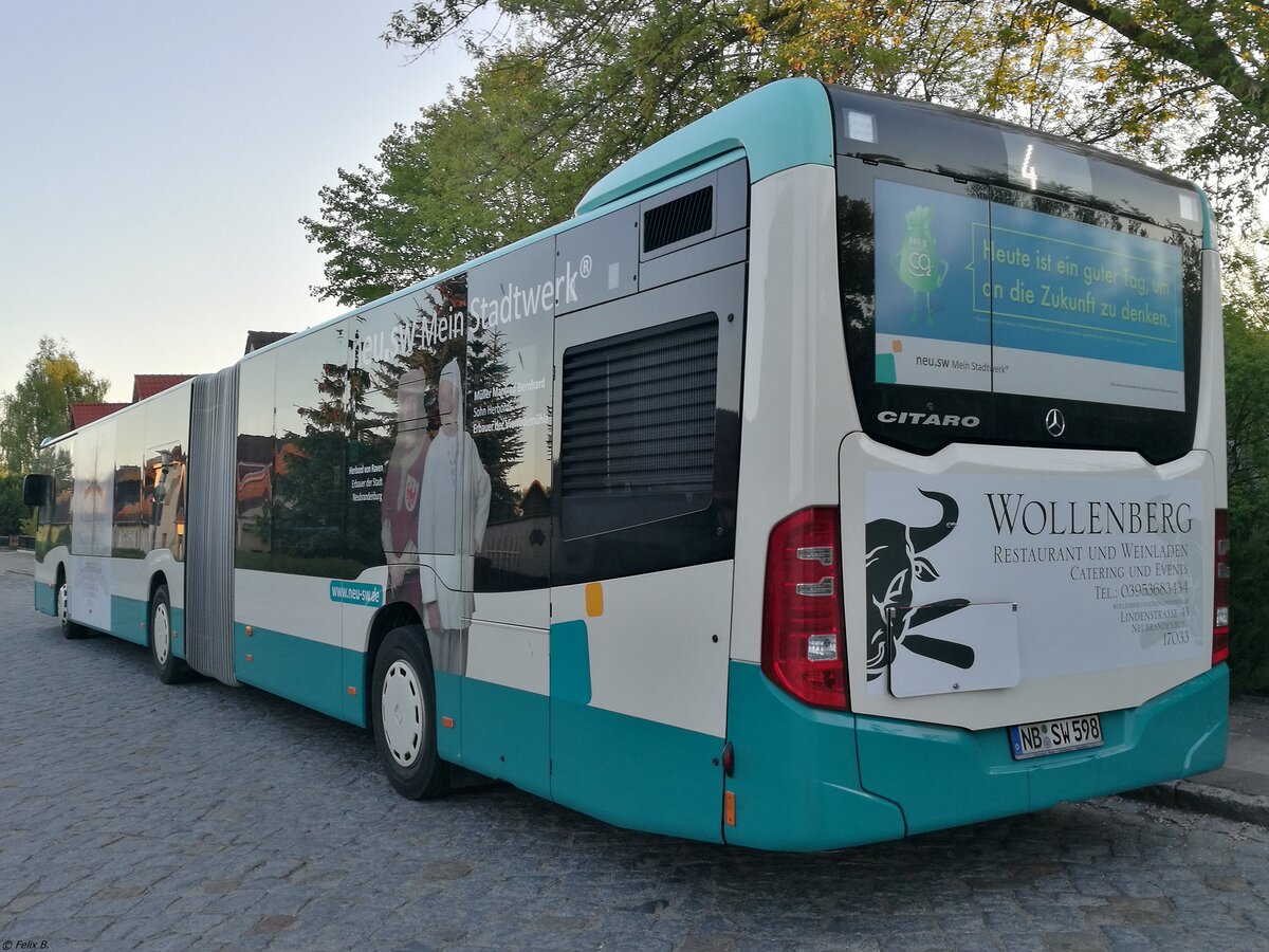 Mercedes Citaro III der Neubrandenburger Verkehrsbetriebe in Neubrandenburg am 07.05.2018