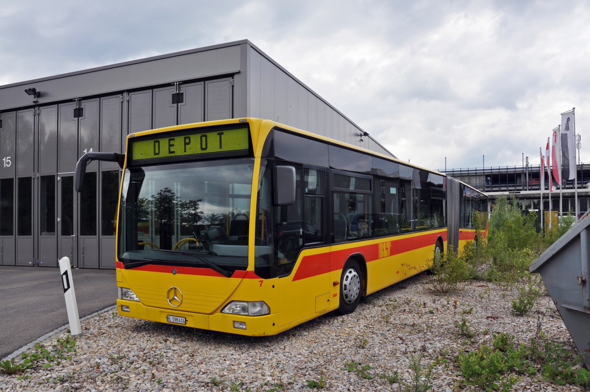 Mercedes Citaro mit der Betriebsnummer 7 beim Depot Hüslimatt. Die Aufnahme stammt vom 16.05.2014.