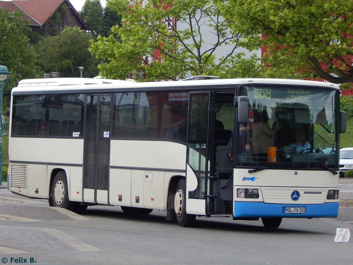 Mercedes Integro vom Busverkehr Märkisch-Oberland in Frankfurt am 09.06.2016