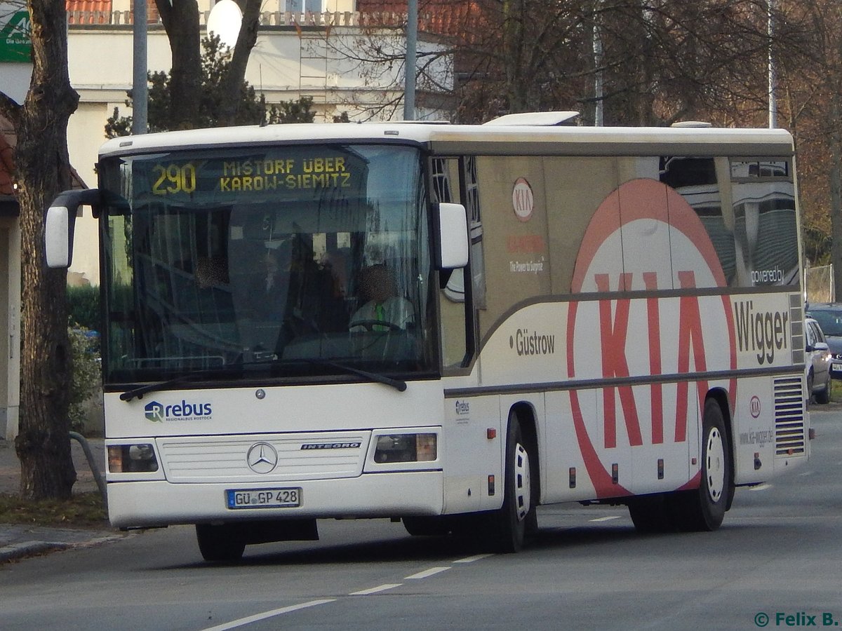 Mercedes Integro von Regionalbus Rostock in Güstrow am 23.11.2016