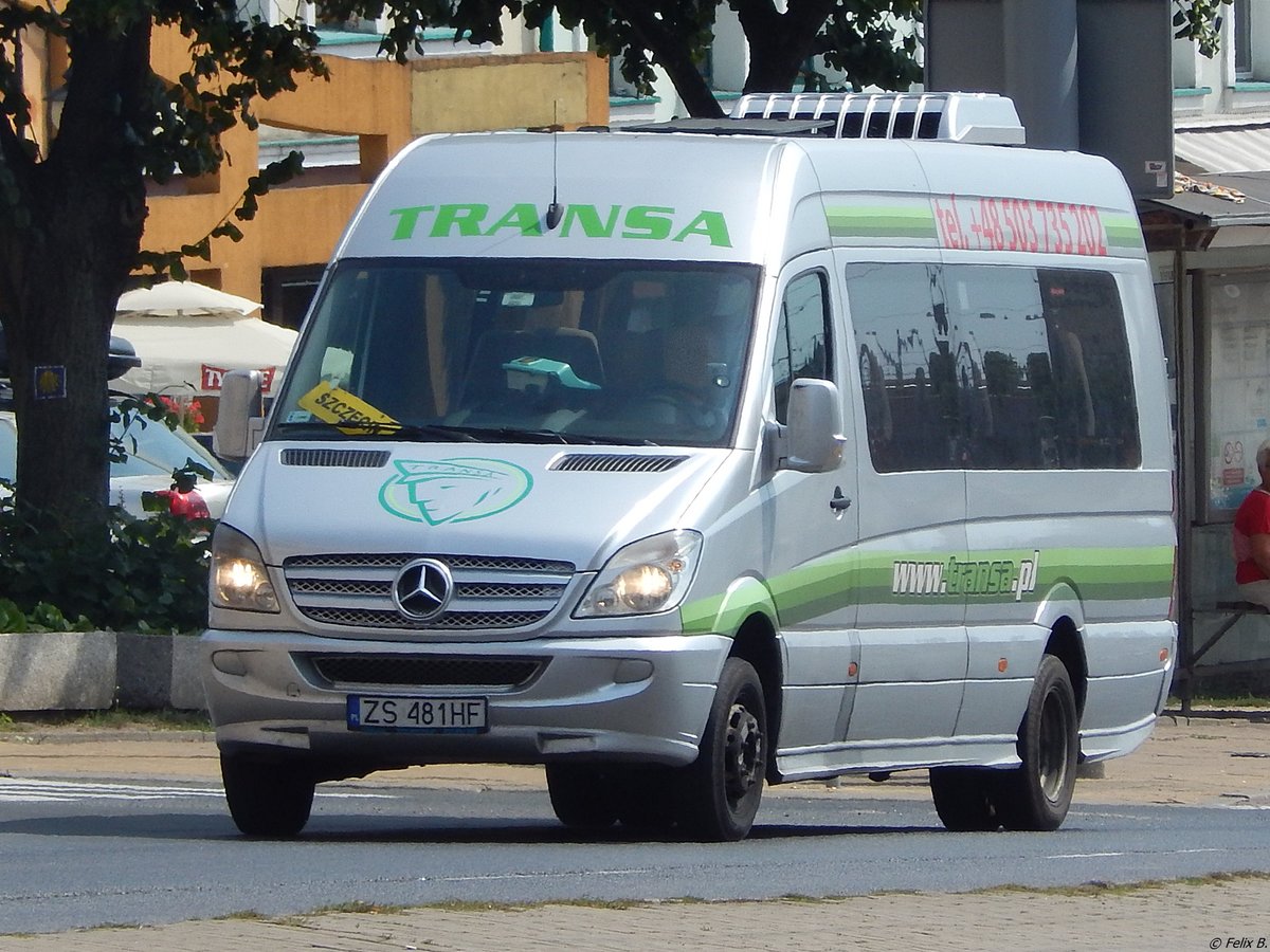 Mercedes Sprinter von Transa aus Polen in Stettin am 08.08.2018