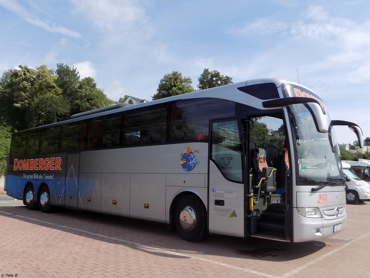 Mercedes Tourismo von Domberger aus Deutschland im Stadthafen Sassnitz am 10.08.2014