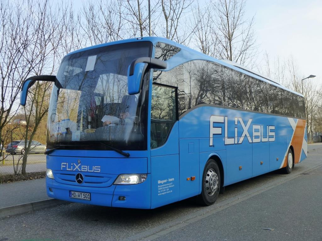 Mercedes Tourismo Euro 6  FlixBus Wagner Tours , Karlsruhe HBf/ZOB 07.02.2015