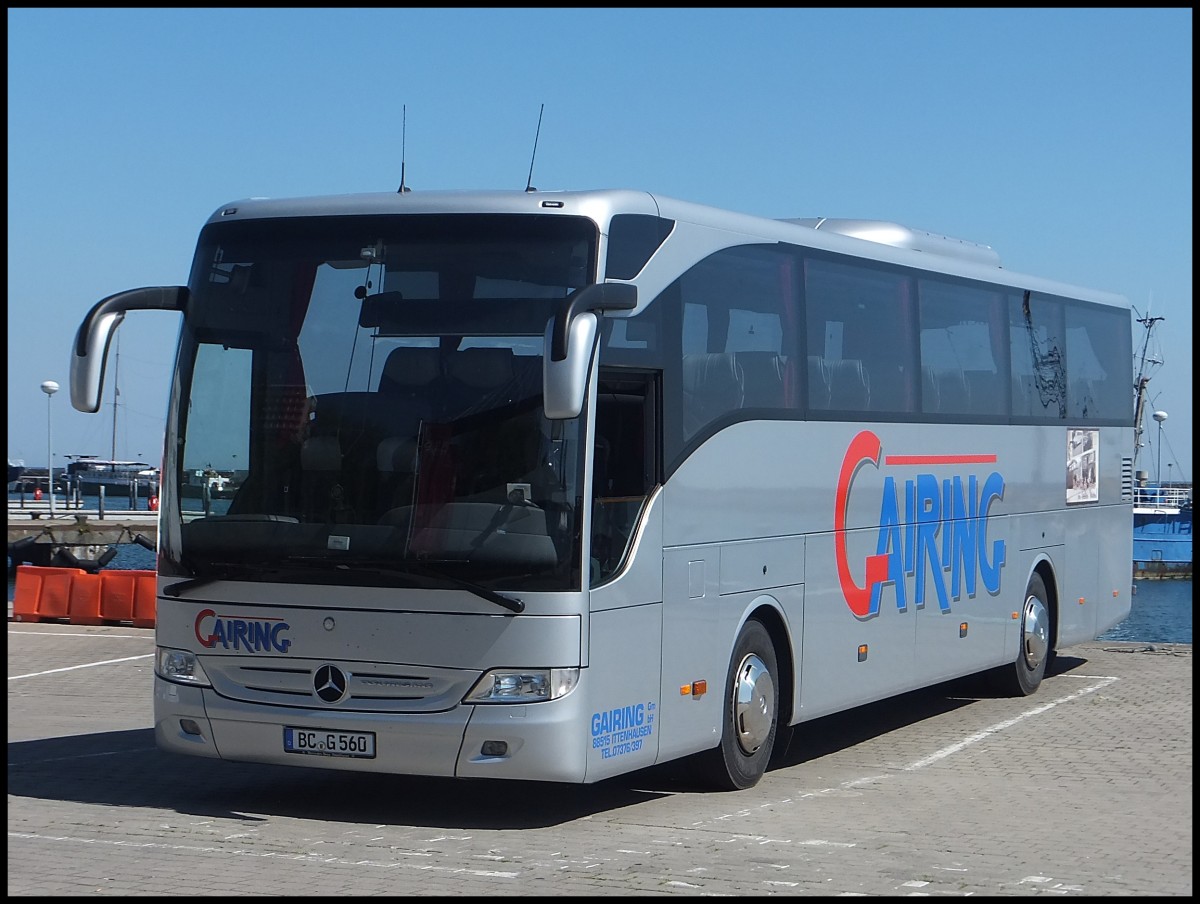 Mercedes Tourismo von Gairing aus Deutschland im Stadthafen Sassnitz am 15.05.2013