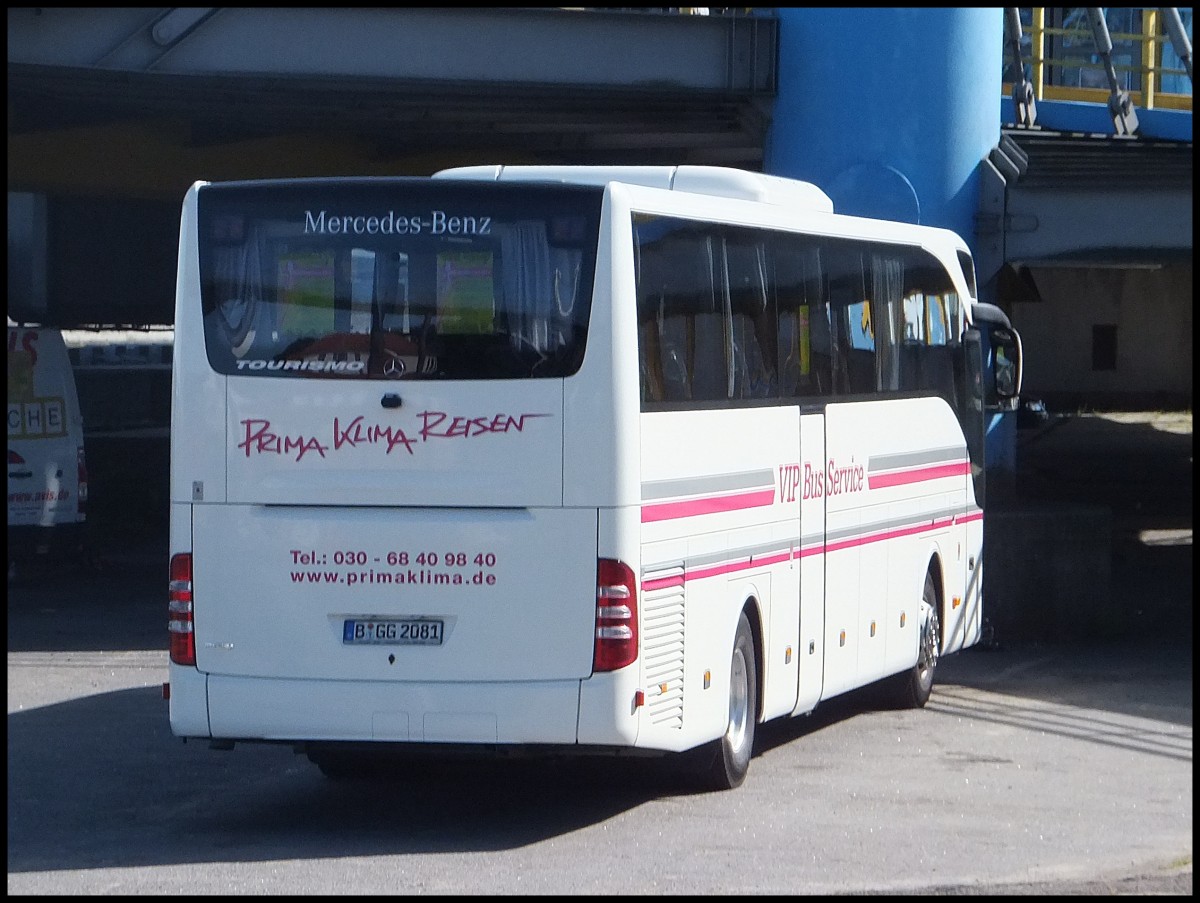 Mercedes Tourismo von Prima Klima Reisen/Vip Bus Service aus Deutschland im Stadthafen Sassnitz am 10.06.2013